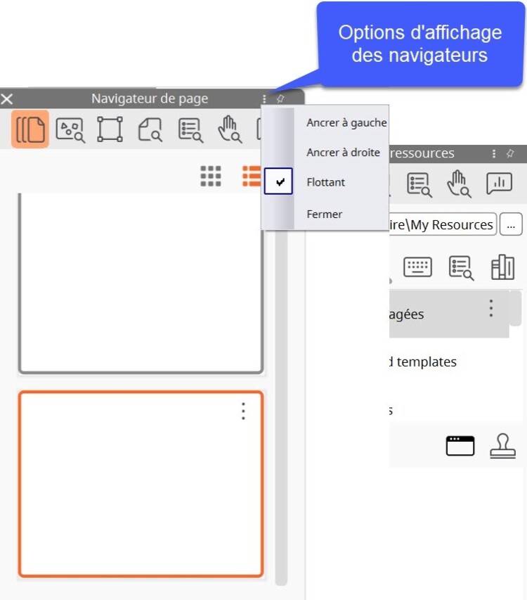option affichage des navigateurs