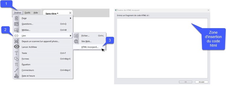 Html incorporé dans ActivInspire