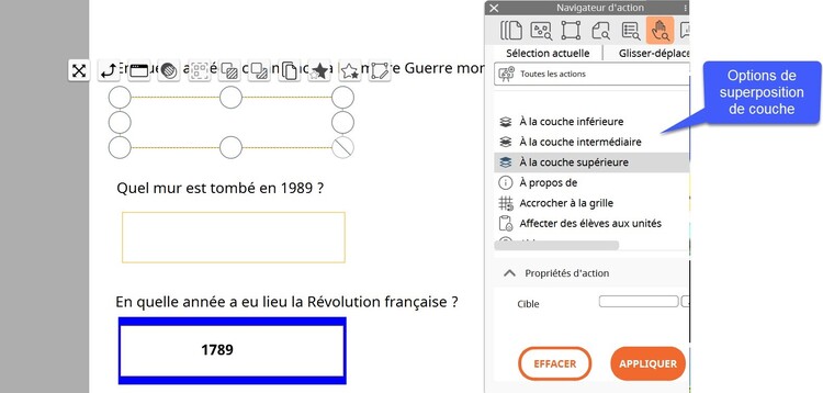 creer interactivite avec couches superposees