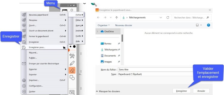 Enregistrement annotation dans ActivInspire