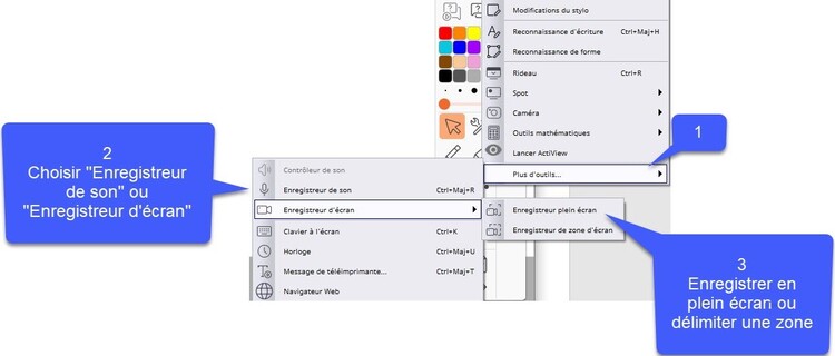 Les outils enregistreurs de son et vidéo dans ActivInspire