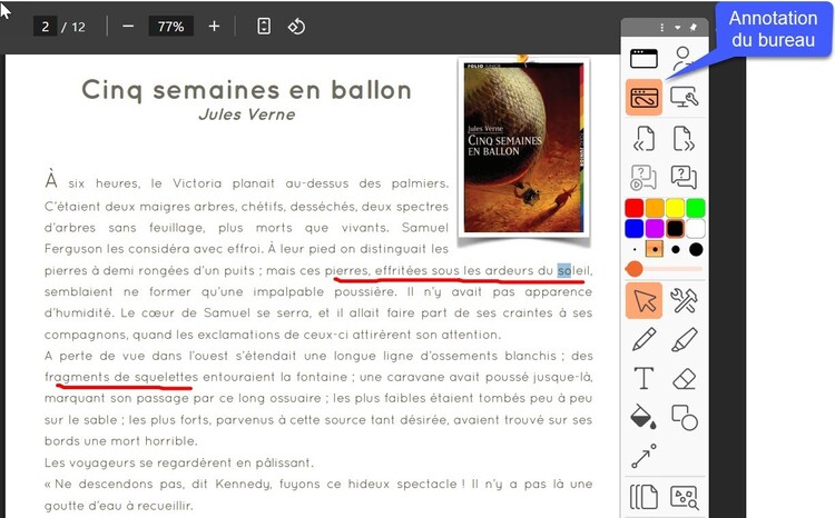 Annotation de bureau dans ActivInspire