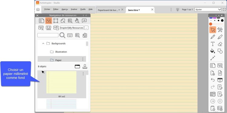 Un papier millimetre pour le fond de document