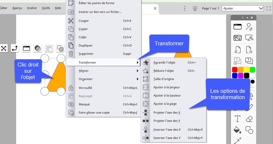La transformation des objets sur ActivInspire